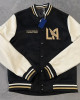 Los Angeles FC Black and White Letterman Jacket Los Angeles FC Black and White Letterman Jacket