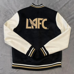 Los Angeles FC Black and White Letterman Jacket