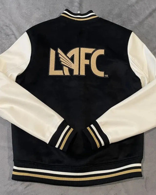 Los Angeles FC Black and White Letterman Jacket