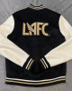 Los Angeles FC Black and White Letterman Jacket Los Angeles FC Black and White Letterman Jacket