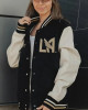 Los Angeles FC Black and White Letterman Jacket Los Angeles FC Black and White Letterman Jacket