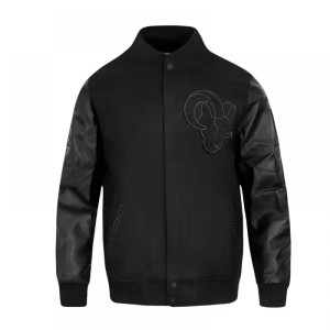 Los Angeles Rams Black Triple Varsity Jacket