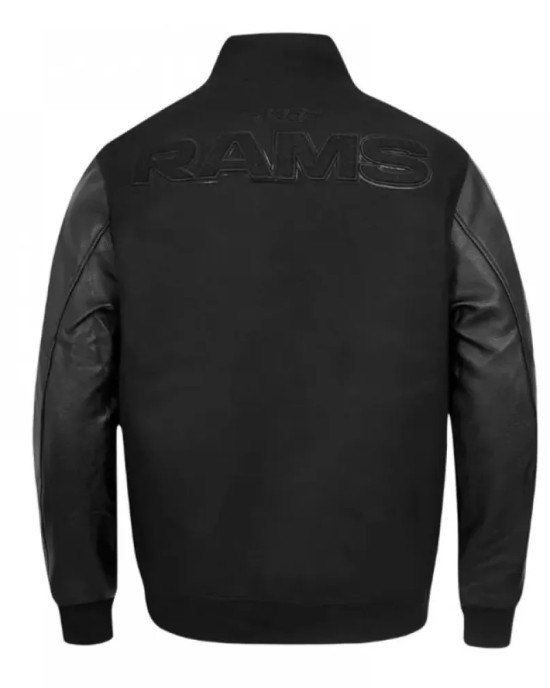 Los Angeles Rams Black Triple Varsity Jacket