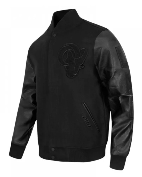 Los Angeles Rams Black Triple Varsity Jacket