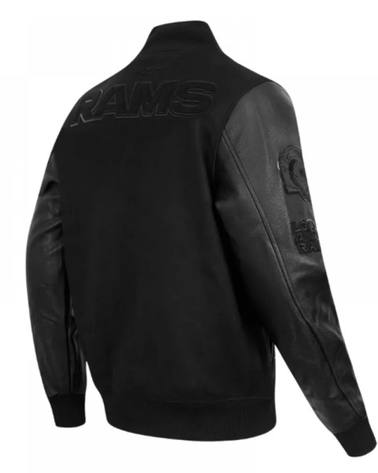 Los Angeles Rams Black Triple Varsity Jacket