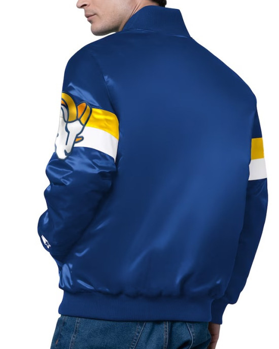 Los Angeles Rams Triple Option Varsity Satin Jacket