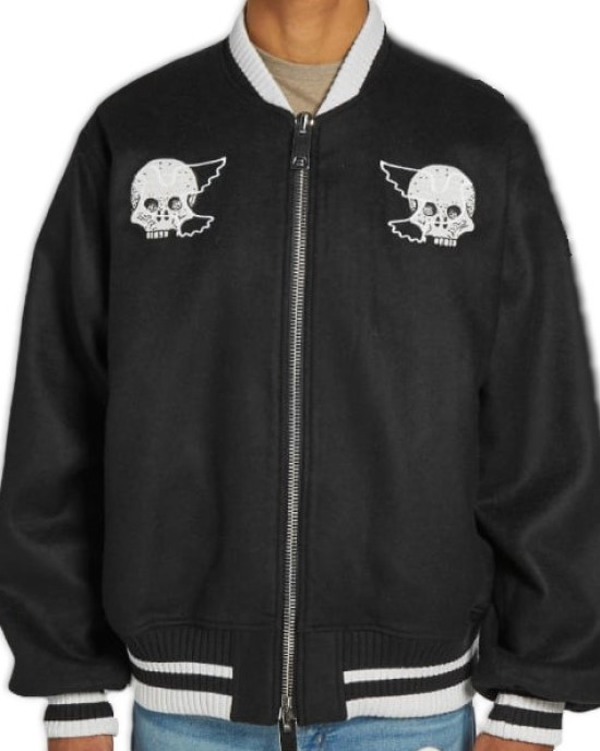 Lost Daze Good Boy Skeleton Bomber Jacket Lost Daze Good Boy Skeleton Bomber Jacket