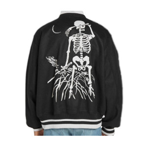 Lost Daze Good Boy Skeleton Bomber Jacket