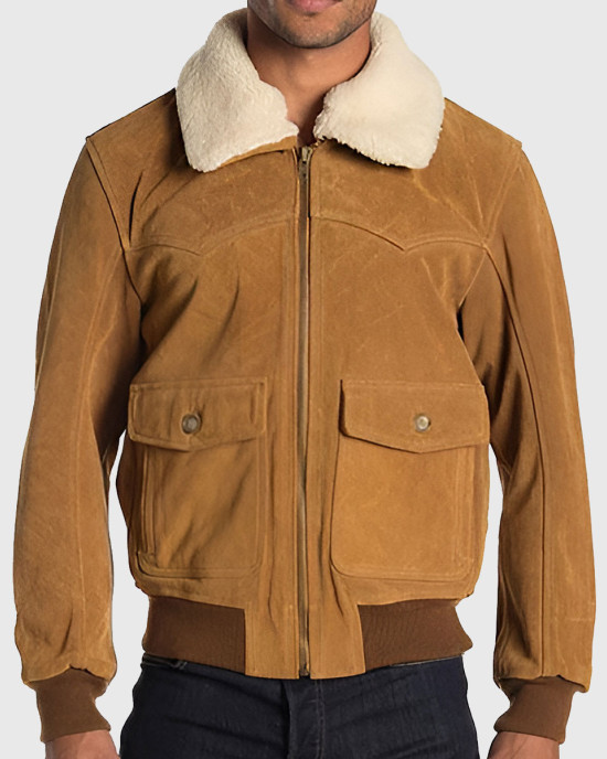 Louis Men’s Brown G-1 Bomber Suede Jacket Louis Men’s Brown G-1 Bomber Suede Jacket