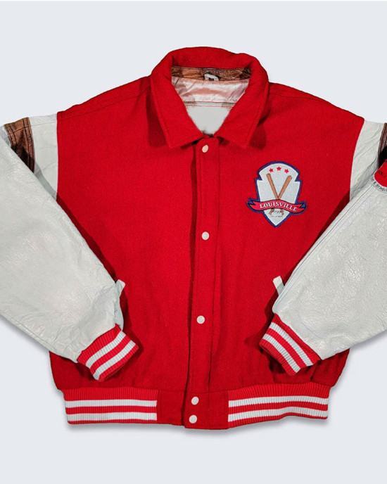 Louisville Slugger 80’s Red and Cream Varsity Jacket Louisville Slugger 80’s Red and Cream Varsity Jacket