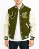 LS Pounders GTA 5 Olive Green and White Varsity Jacket