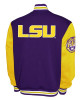 LSU Tigers Fleece Purple and Gold Varsity Jacket