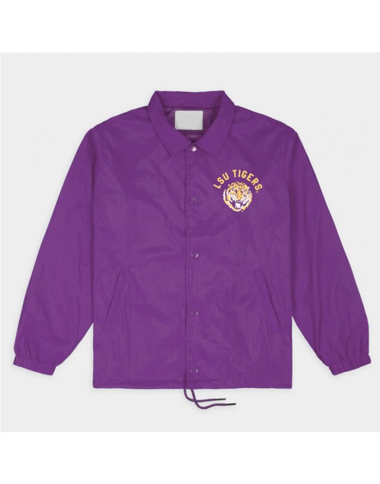 LSU Tigers Roaring Logo Retro Coaches Jacket