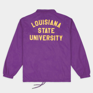 LSU Tigers Roaring Logo Retro Coaches Jacket