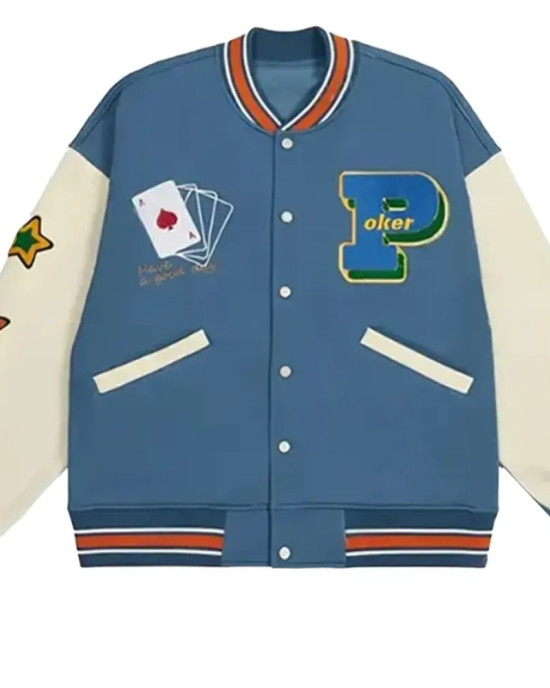 Lucky Blue Wool Varsity Jacket Lucky Blue Wool Varsity Jacket