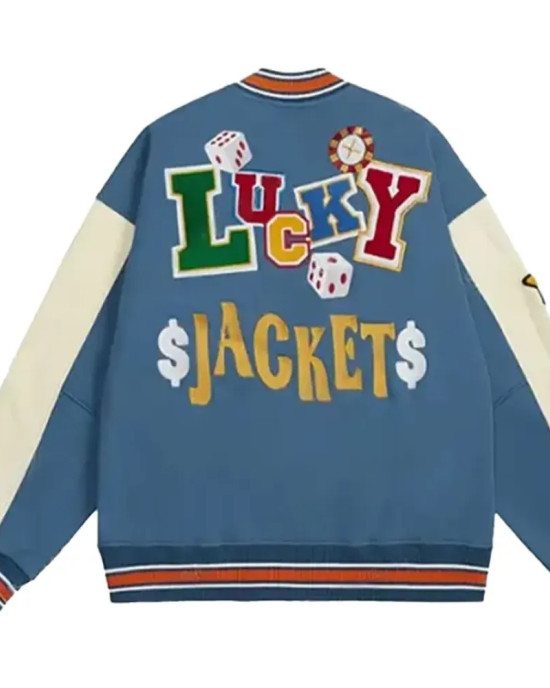 Lucky Blue Wool Varsity Jacket Lucky Blue Wool Varsity Jacket