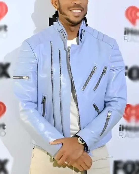 Ludacris 2024 iHeartRadio Blue Leather Jacket Ludacris 2024 iHeartRadio Blue Leather Jacket