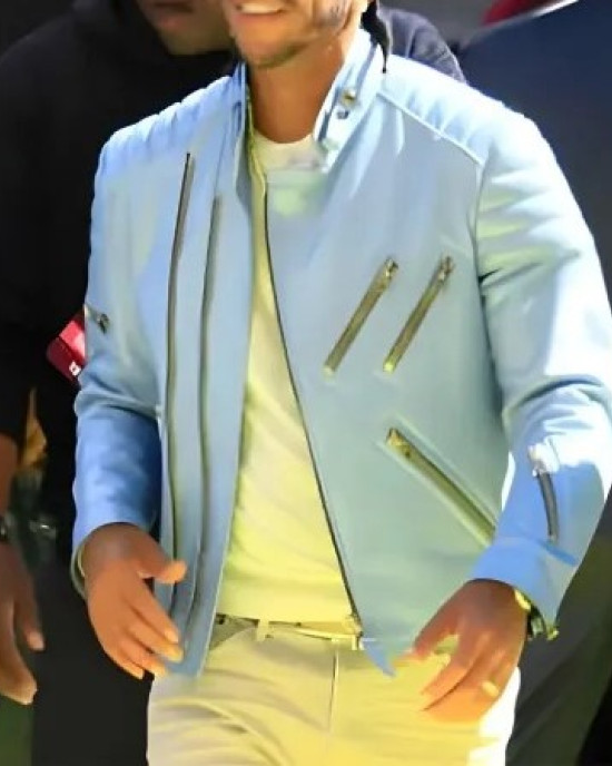 Ludacris 2024 iHeartRadio Blue Leather Jacket Ludacris 2024 iHeartRadio Blue Leather Jacket