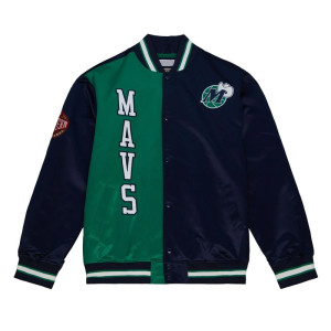 M-Hat Dallas Mavericks Green and Navy Satin Jacket