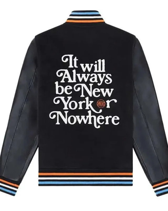 Mariska Hargitay New York Knicks Nowhere Varsity Jacket