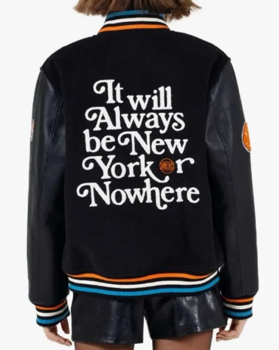 Mariska Hargitay New York Knicks Nowhere Varsity Jacket