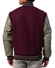 Maroon Body & Grey Leather Sleeves Letterman Jacket Maroon Body & Grey Leather Sleeves Letterman Jacket