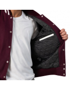 Maroon Wool Body & Bright White Leather Sleeves Letterman Jacket
