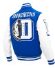 Mashup Dallas Mavericks Blue and White Varsity Jacket