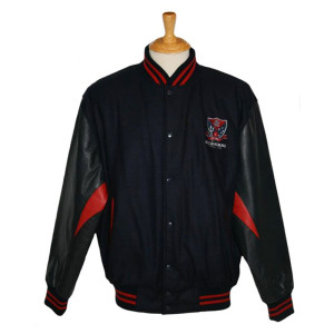 Melbourne Demons Black Collegiate Varsity – Zip-Up Canvas Jacket
