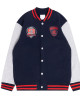 Melbourne Demons  Navy Gray Varsity Fleece Jacket