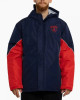Melbourne Demons Stadium Navy and Red Hooded Jacket Melbourne Demons Stadium Navy and Red Hooded Jacket