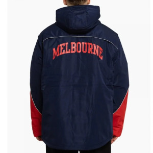 Melbourne Demons Stadium Navy and Red Hooded Jacket