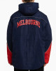 Melbourne Demons Stadium Navy and Red Hooded Jacket Melbourne Demons Stadium Navy and Red Hooded Jacket