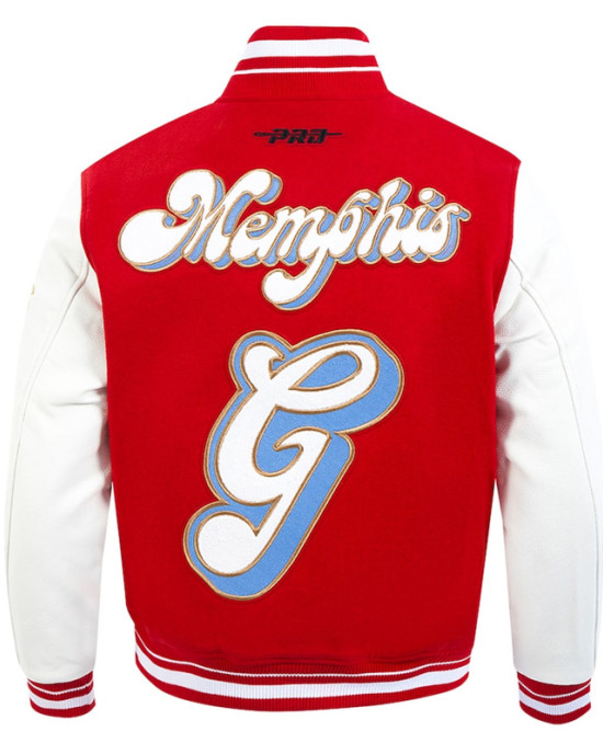 Memphis Grizzlies 2024/25 City Edition Chenille Red Varsity Jacket