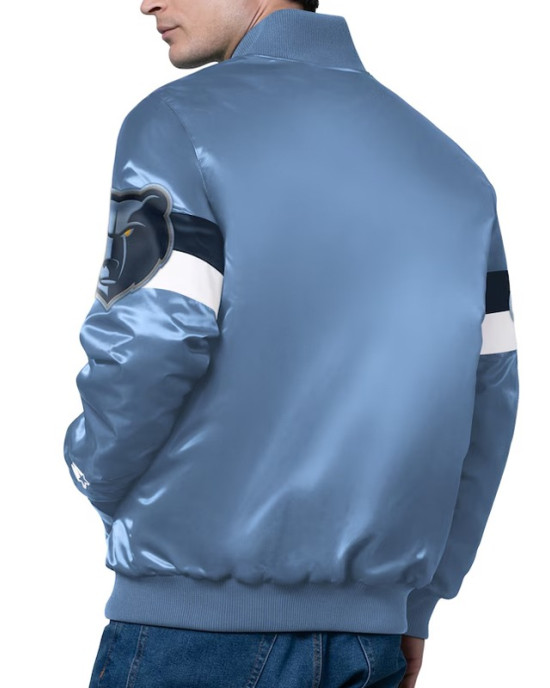 Memphis Grizzlies Triple Option Varsity Satin Jacket