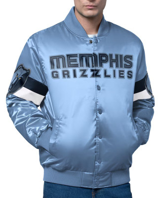 Memphis Grizzlies Triple Option Varsity Satin Jacket