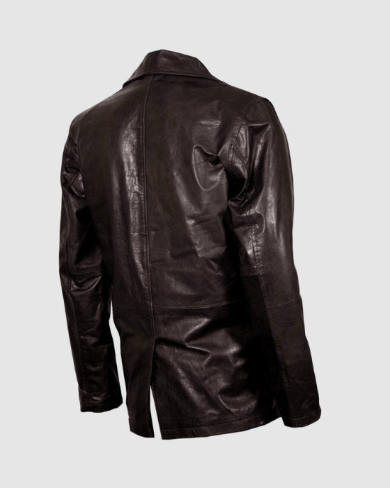 Men's Beautiful Brown Leather Blazer Men's Beautiful Brown Leather Blazer