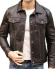Men's Brown Leather Shirt Men's Brown Leather Shirt