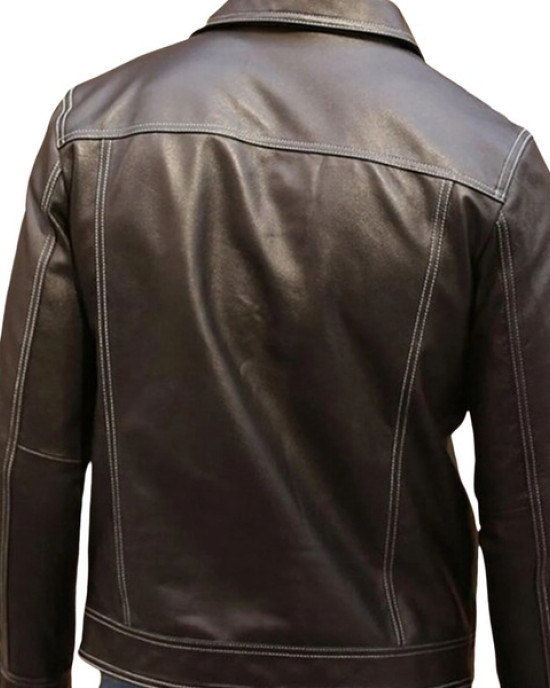 Men's Brown Leather Shirt Men's Brown Leather Shirt