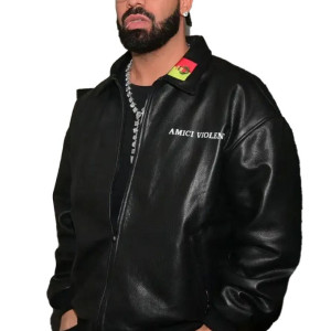 Men's Drake Amici Violente Leather Jacket: Premium Quality
