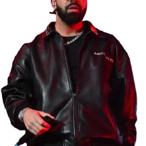Men's Drake Amici Violente Leather Jacket: Premium Quality