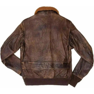Men Distressed Flight Bomber Jacket