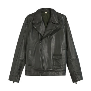 Men’s Black Classic Carve Motorcycle Leather Jacket