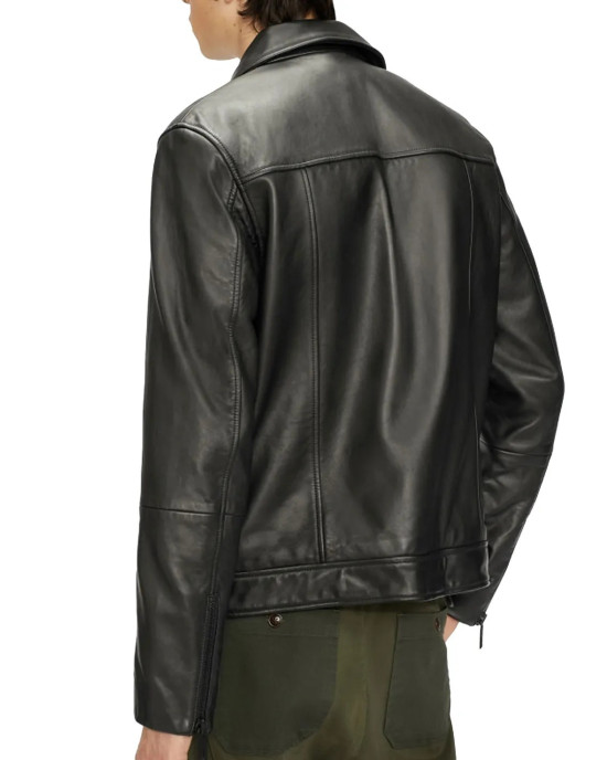 Men’s Black Classic Carve Motorcycle Leather Jacket Men’s Black Classic Carve Motorcycle Leather Jacket