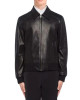 Men’s Black Elasticated Bomber Leather Jacket Men’s Black Elasticated Bomber Leather Jacket
