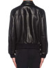 Men’s Black Elasticated Bomber Leather Jacket Men’s Black Elasticated Bomber Leather Jacket