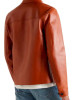 Men’s Brown Leather Blouson Jacket with Shirt Collar Men’s Brown Leather Blouson Jacket with Shirt Collar