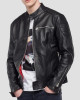 Men’s Crust Motorcycle Leather Jacket with Zipper Pockets Men’s Crust Motorcycle Leather Jacket with Zipper Pockets