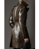 Men’s Double Breasted Alligator Brown Coat Men’s Double Breasted Alligator Brown Coat