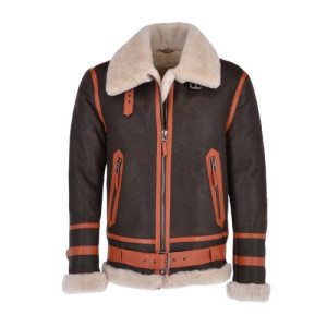 Men’s Flying Aviator Shearling Bomber Jacket